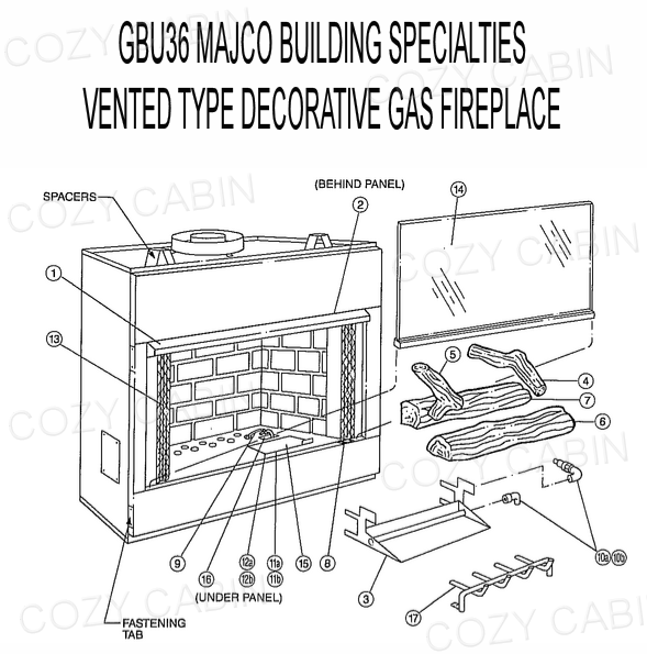 Majco Building Specialties Vented Gas Appliance (GBU36) #GBU36